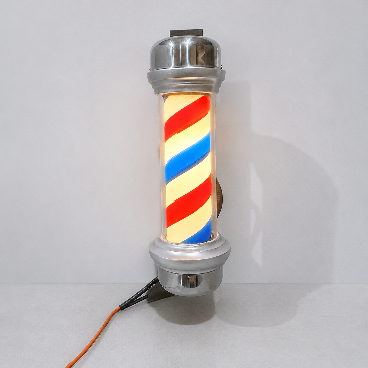 Illuminated Barber Pole Sign